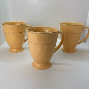 Lot of 3 Retired Pier 1 MARTILLO MANGO Footed 12oz Mugs
